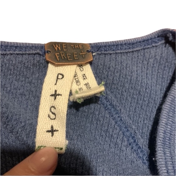 Free People Navy Blue Shirt - Picture 6 of 6